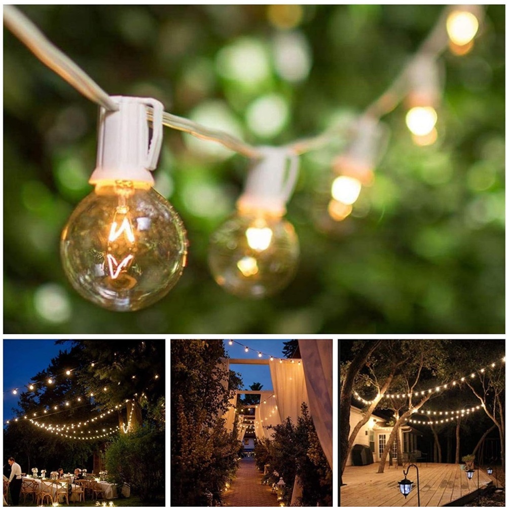 25 Ft WHITE OUTDOOR STRING LIGHTS NIB - Picture 5 of 6